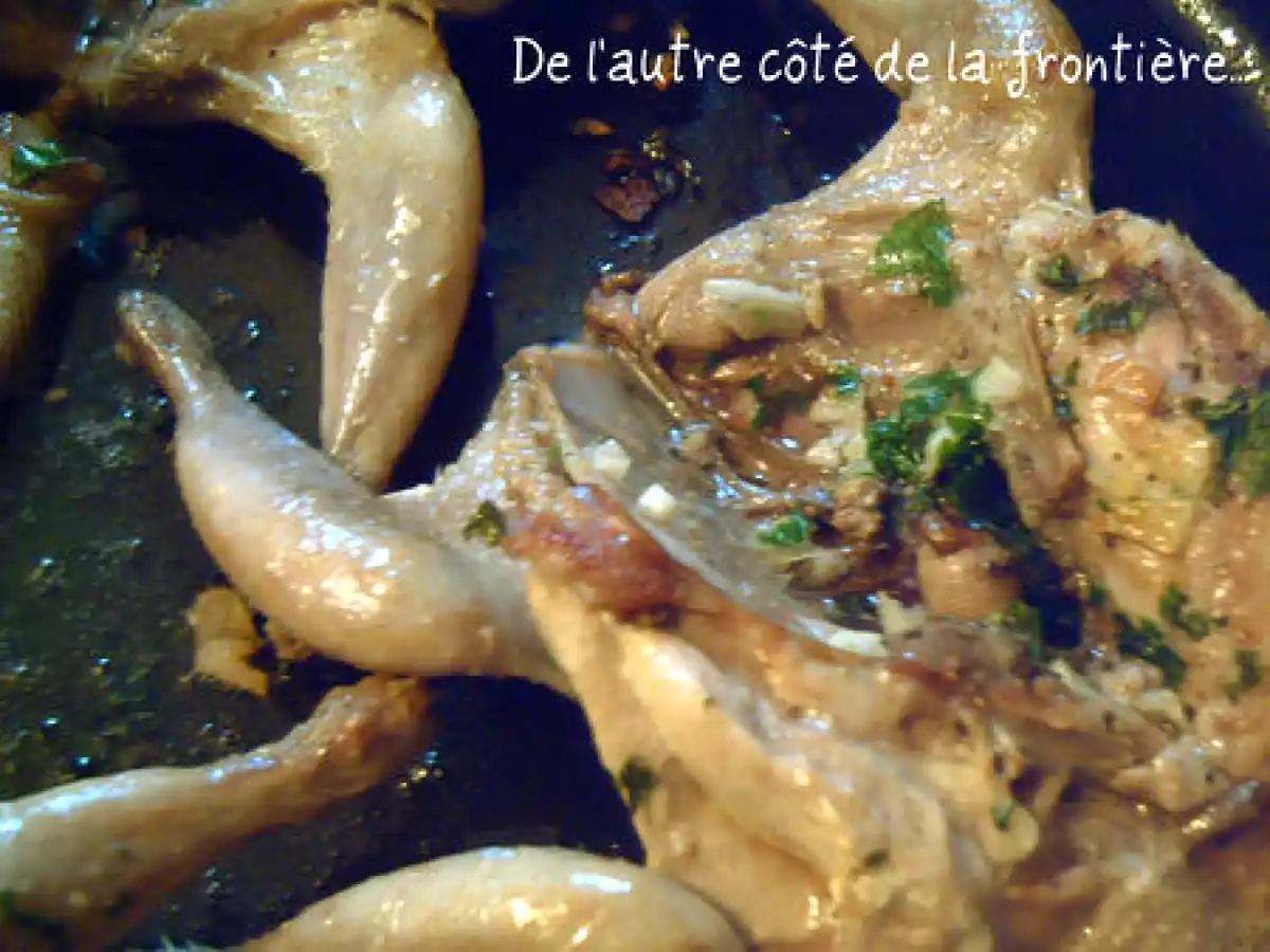 CAILLES MARINÉES POÊLÉES