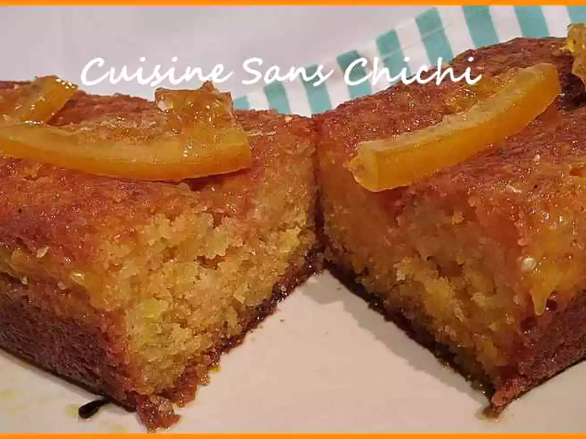 Cake à l'orange et son sirop orange et Grand Marnier