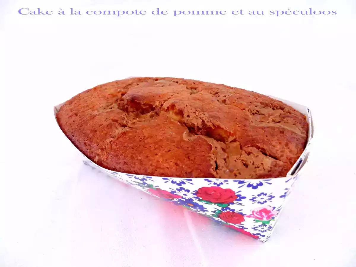 Cake à la compote de pomme et au spéculoos (sans oeuf)