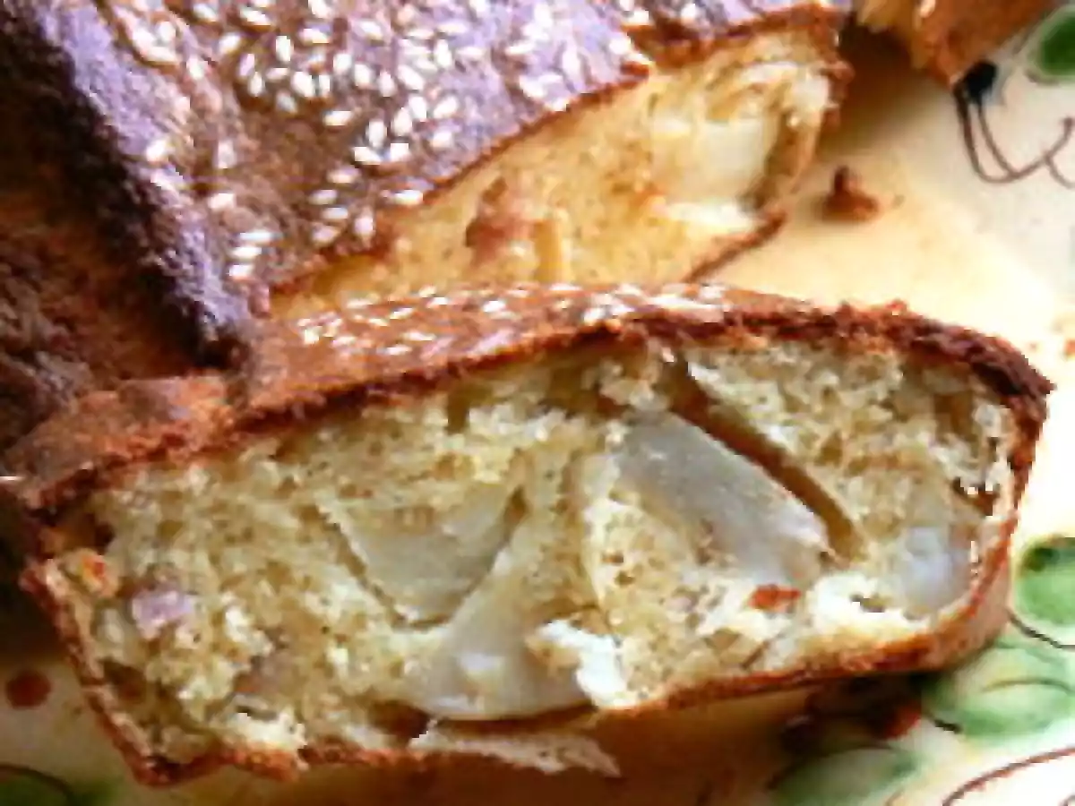 Cake allégé sans gluten artichaut - cerfeuil - sésame