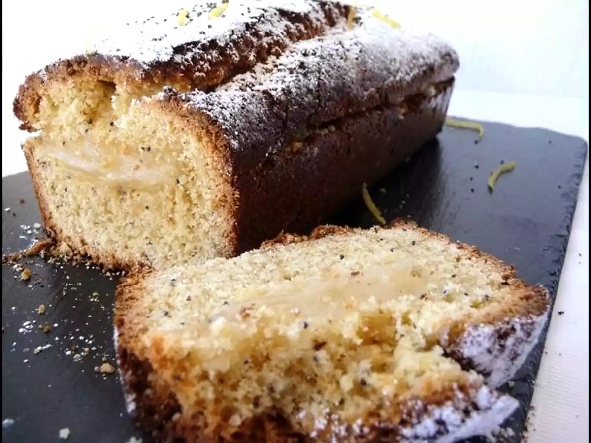 Cake amandes citron pavot sans oeuf