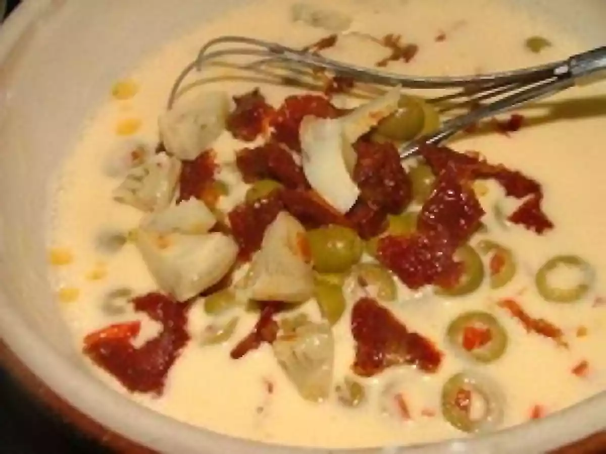 Cake artichaut, olive, tomates séchées - photo 2