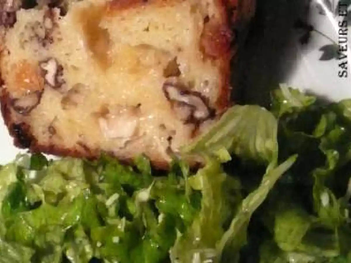 CAKE au CHEVRE, aux NOIX et aux RAISINS. - photo 2