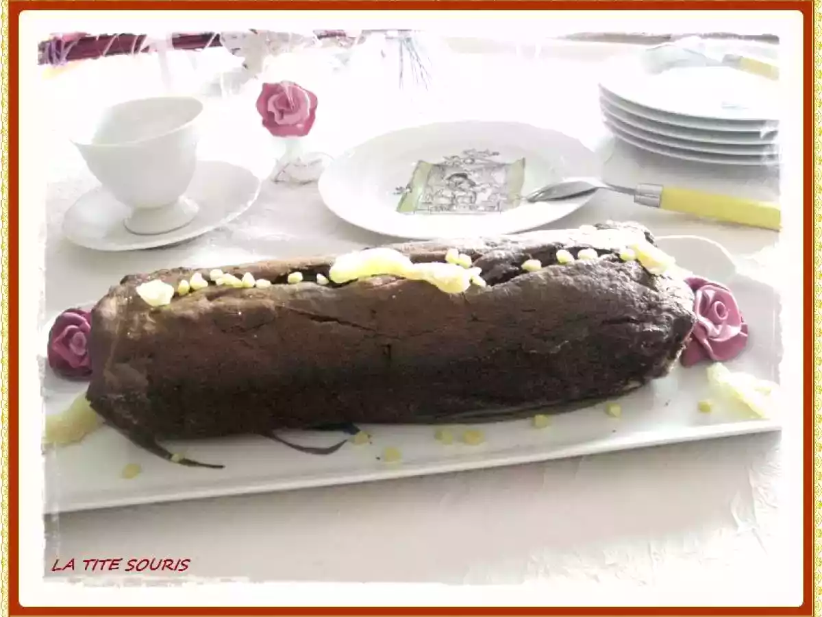 Cake au chocolat citron et gingembre confit