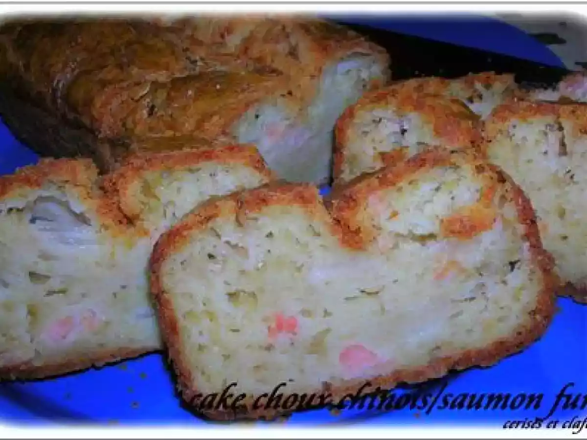 CAKE AU CHOU CHINOIS ET SAUMON FUME