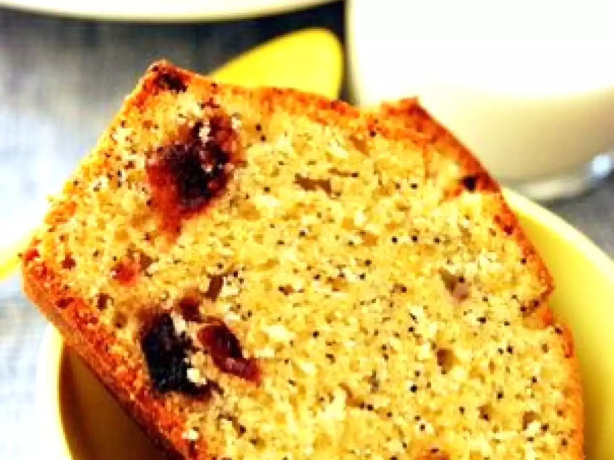 Cake au citron, graines de pavot et canneberges - photo 2