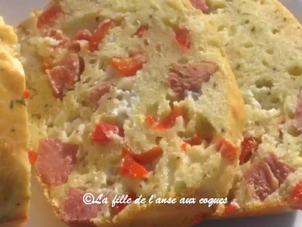 CAKE AU JAMBON, BOURSIN ET POIVRON ROUGE - photo 3