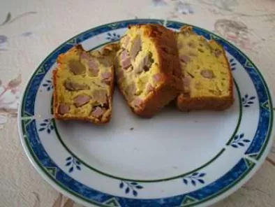 Cake au jambon, champignons et fromage