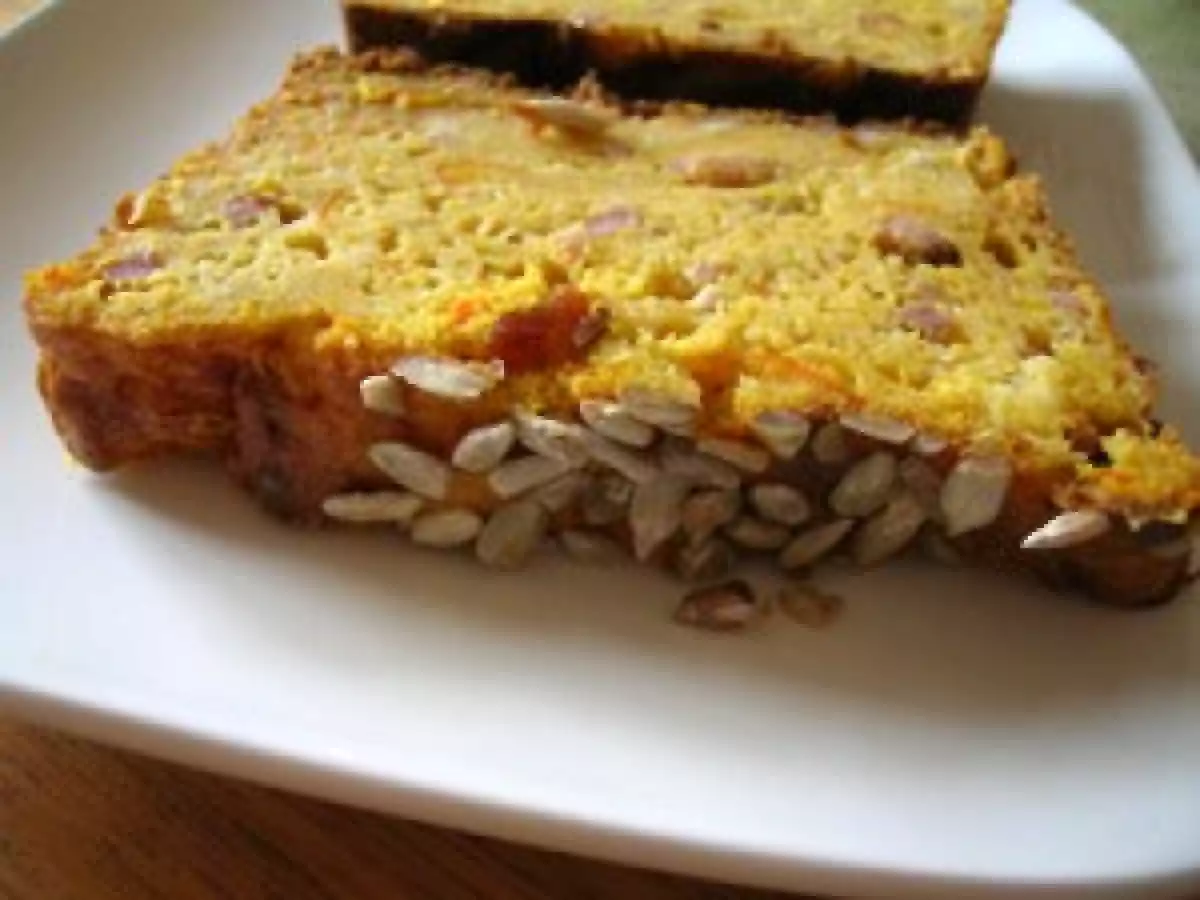 Cake au potimarron et aux lardons