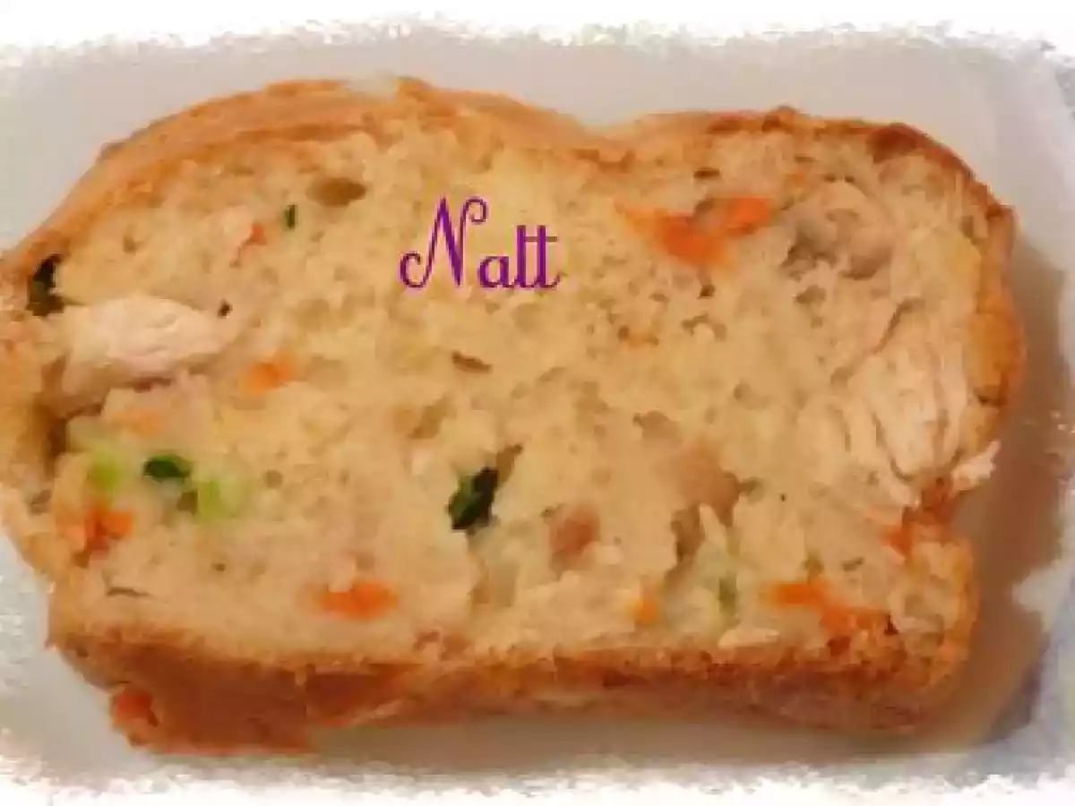 Cake au poulet et julienne de légumes