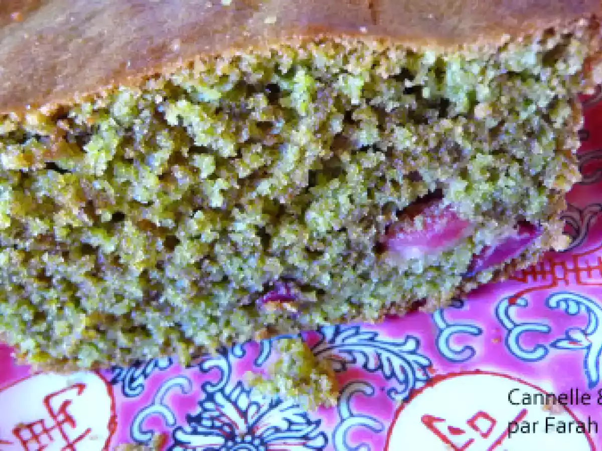 Cake au thé vert matcha & aux cerises (Japon)