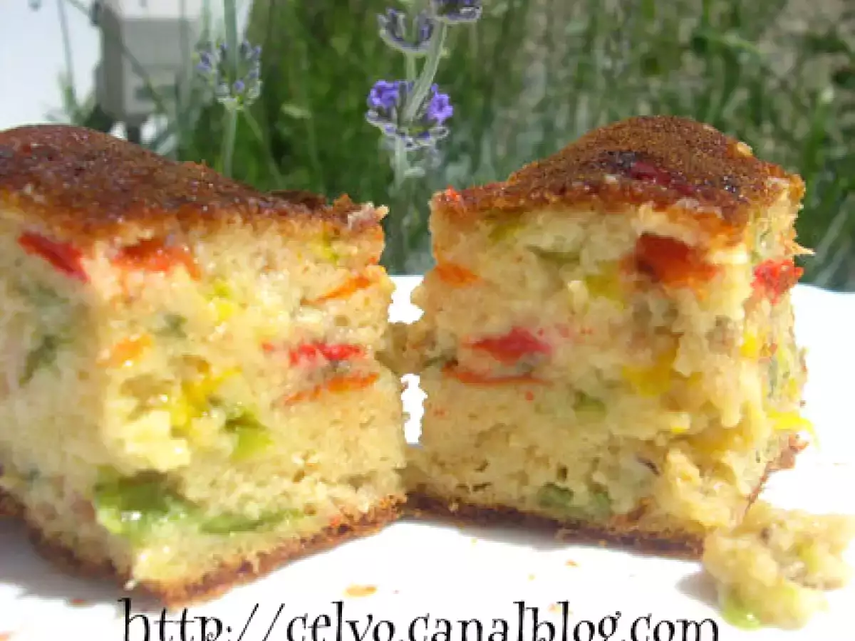 Cake au thon et aux poivrons - photo 2