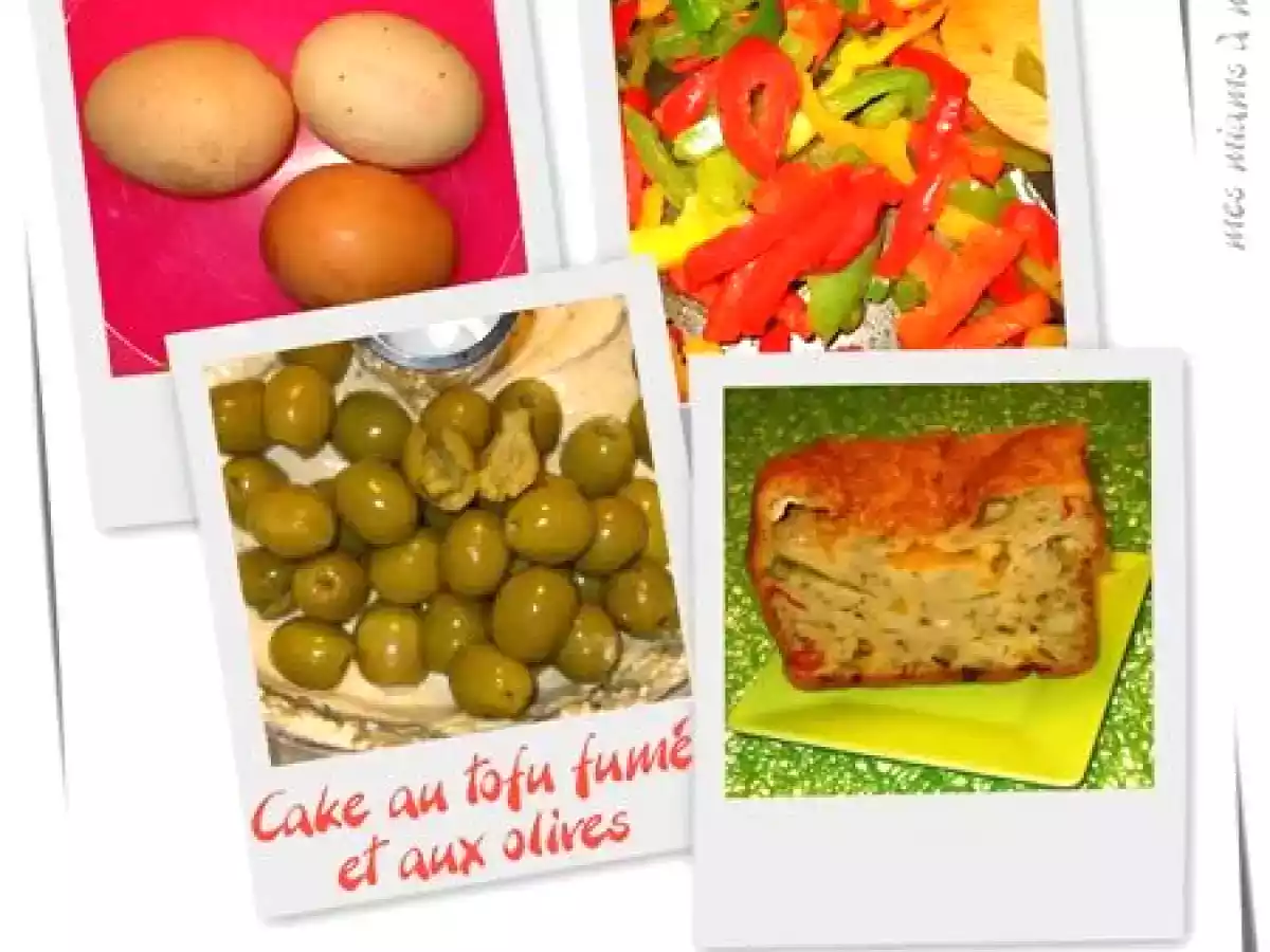 Cake au tofu fumé et aux olives