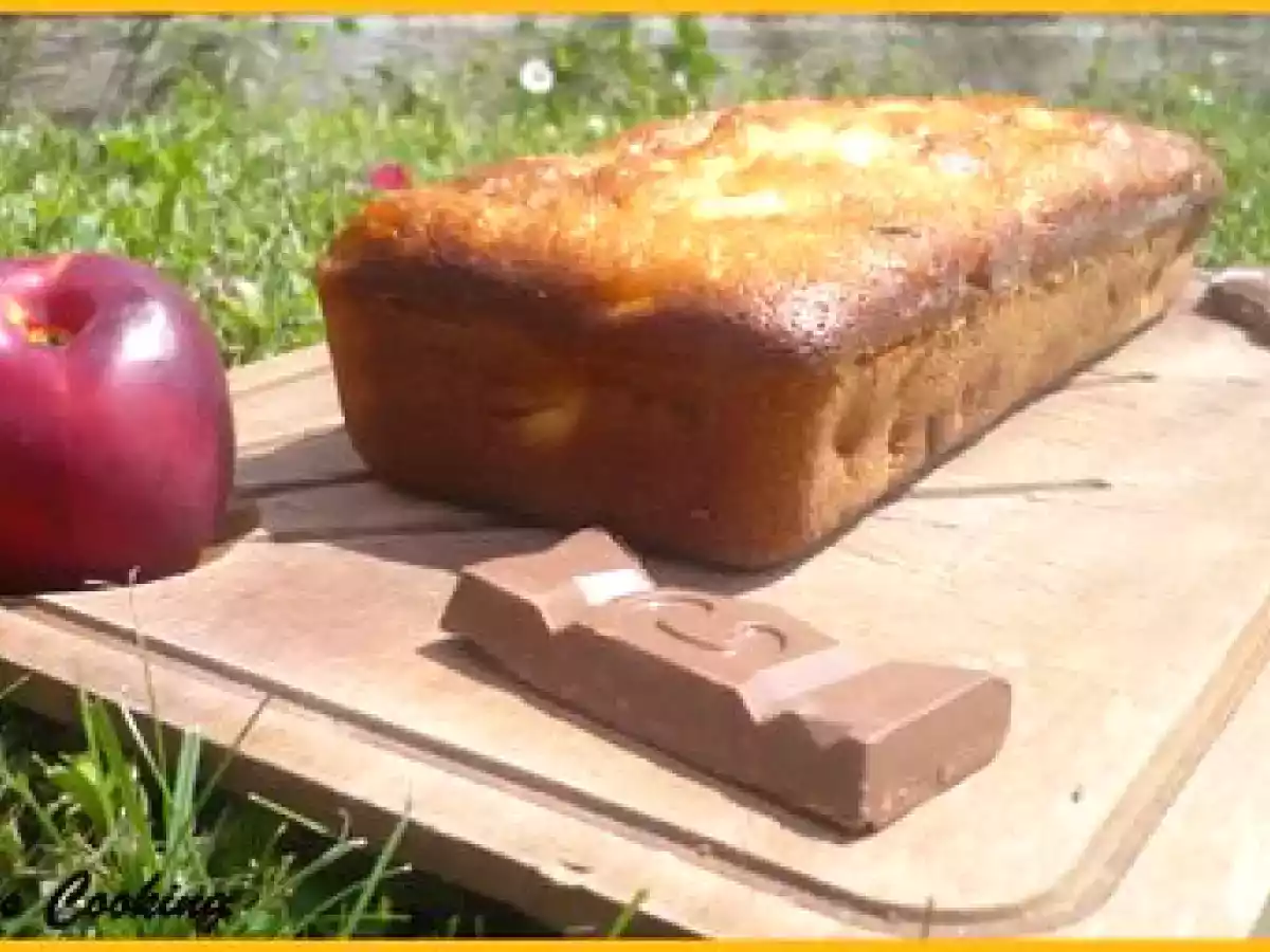 Cake au Yaourt, aux Pêches et au Crunch