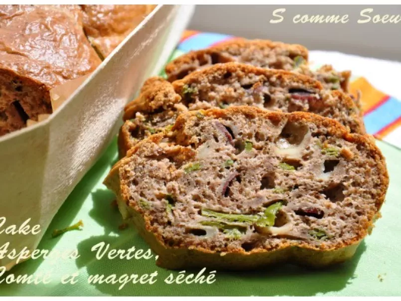 Cake aux Asperges vertes, Comté et Magret séché, photo 2