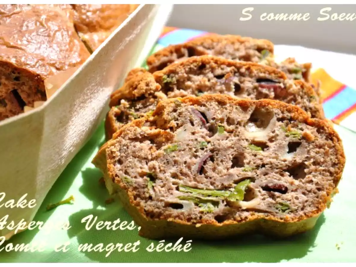 Cake aux Asperges vertes, Comté et Magret séché - photo 2