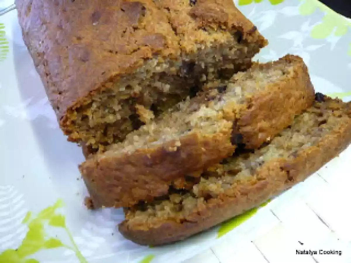 Cake aux bananes et aux pépites de chocolat /Banana Cake with chocolate chips - photo 4