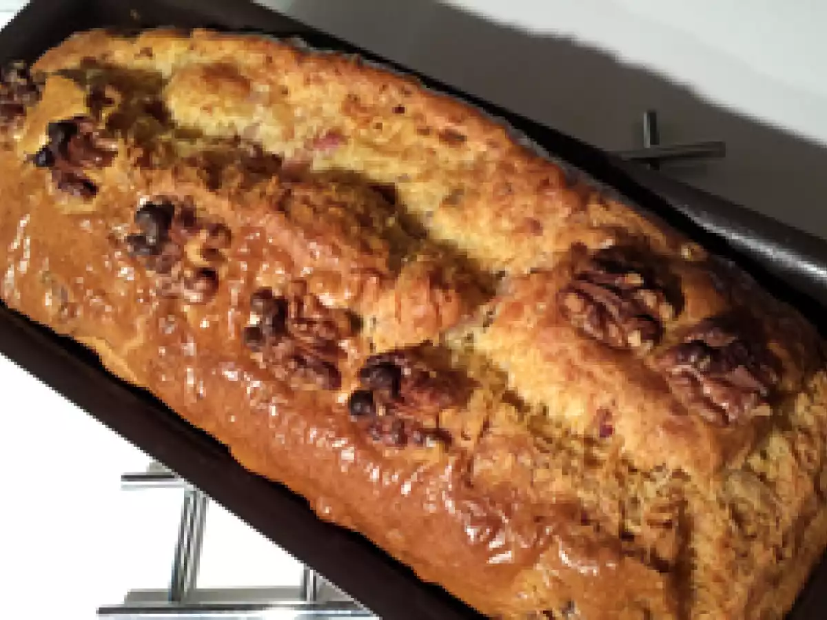 Cake aux noix et lardons thermomix