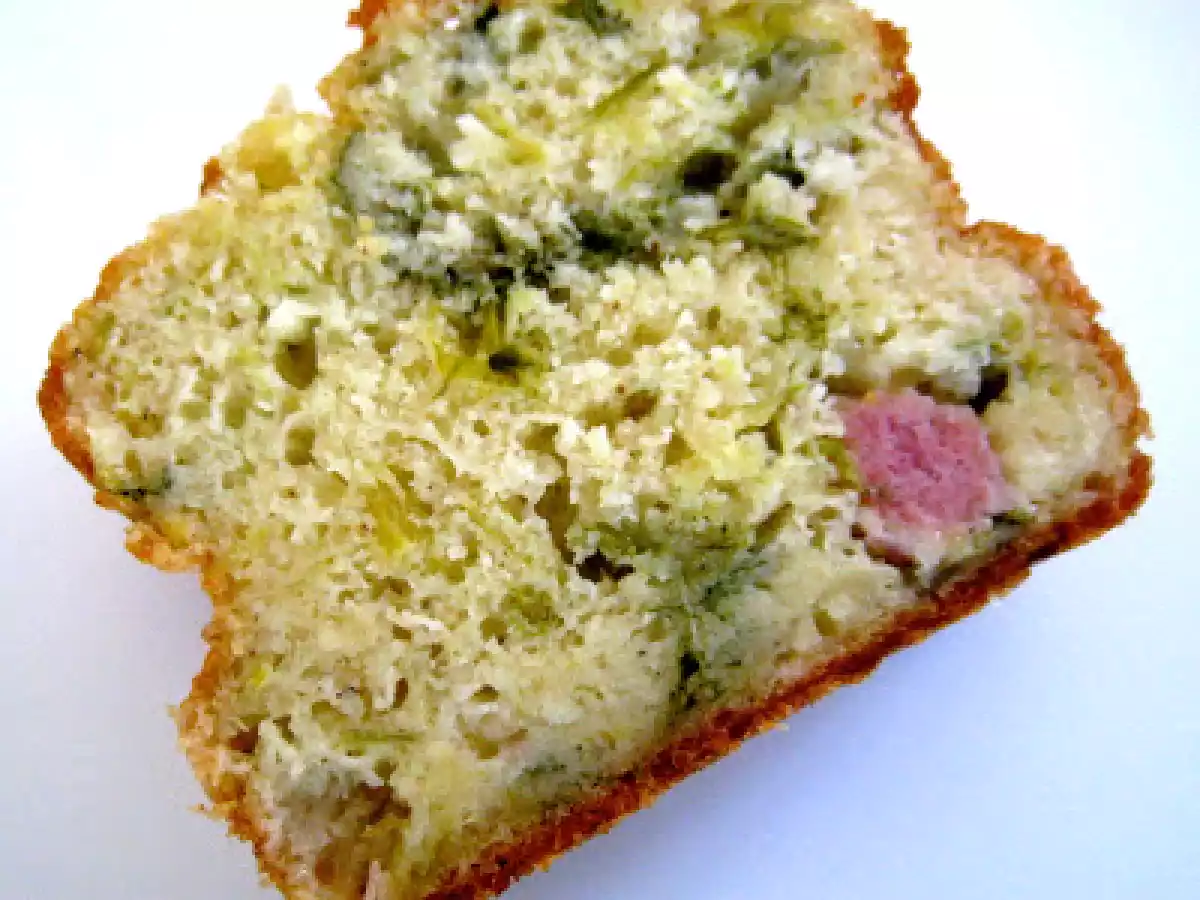 Cake aux poireaux et au jambon