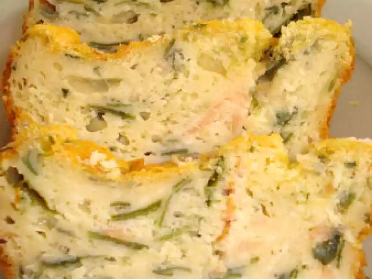 Cake aux poireaux et saumon fumé