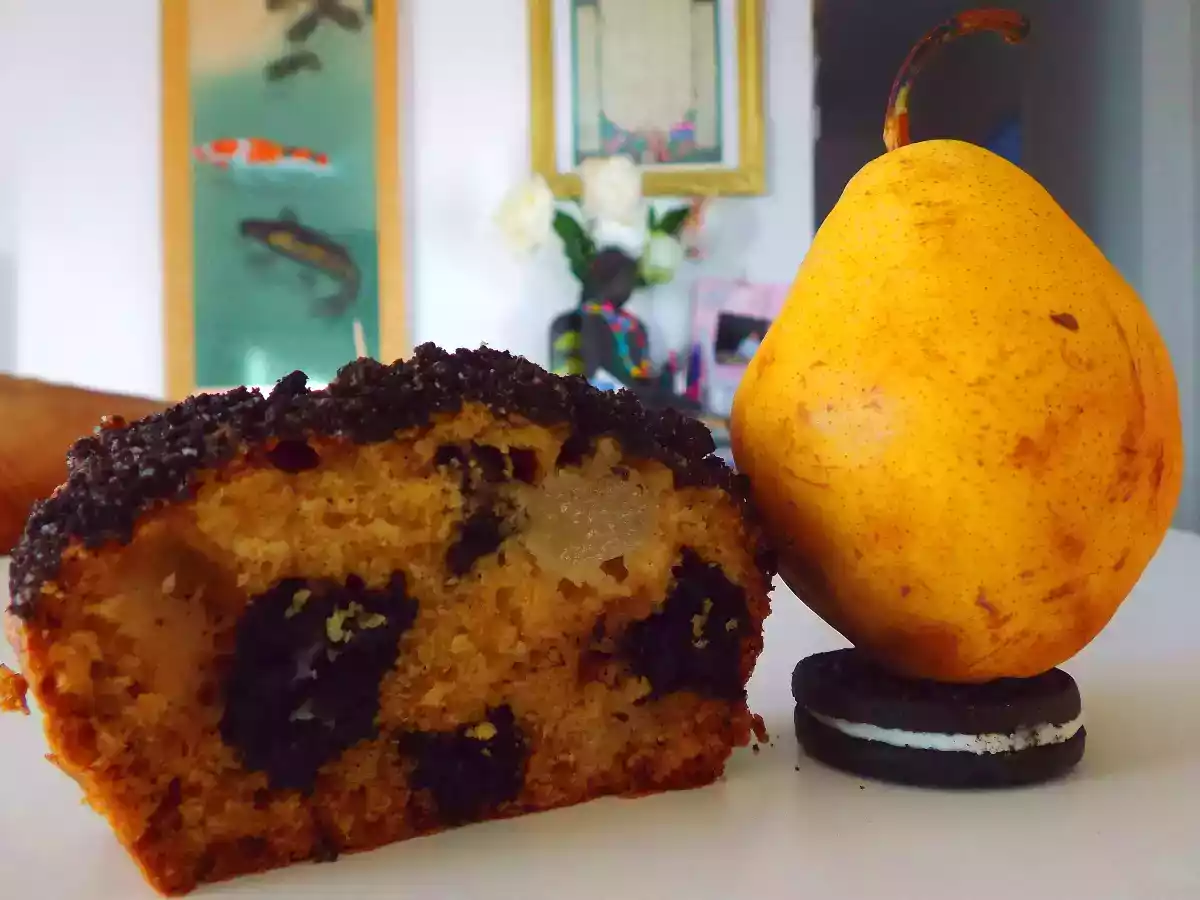 Cake aux poires et biscuits Oreos - photo 2