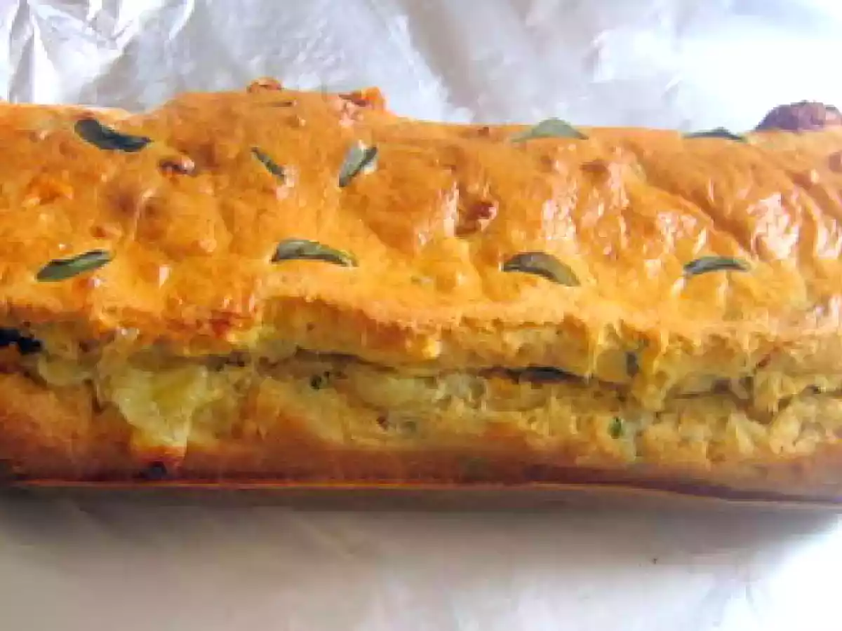 Cake aux tomates séchées, mozzarella et basilic - photo 4