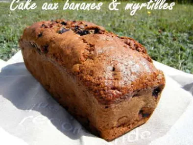 Cake banane / myrtilles ( sans beurre )