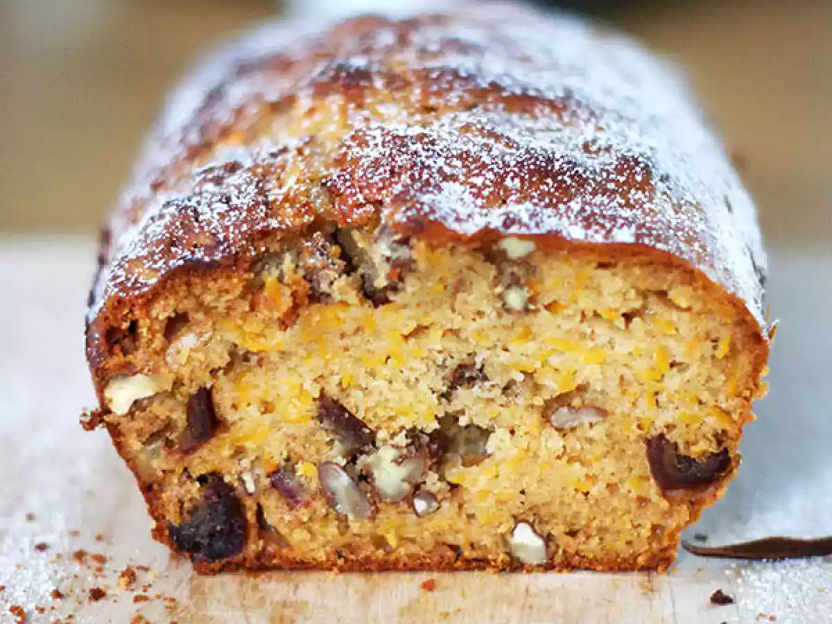 Cake butternut, dattes et noix de pécan.