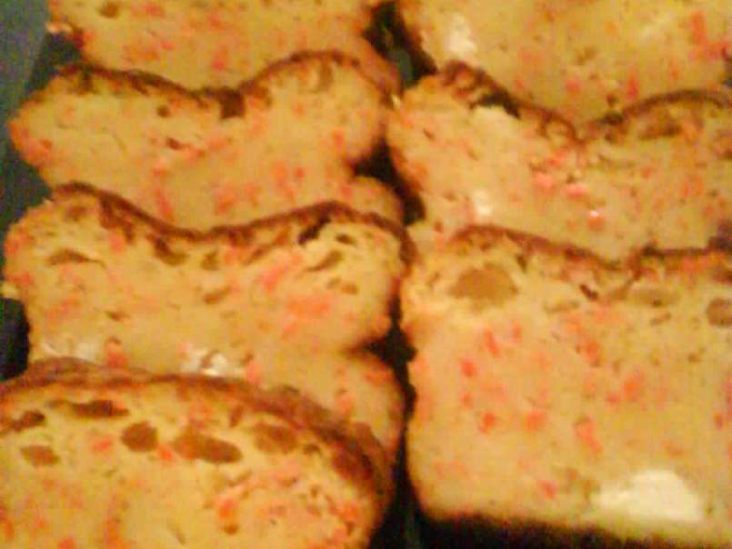 Cake carottes, chévre et emmental, photo 1
