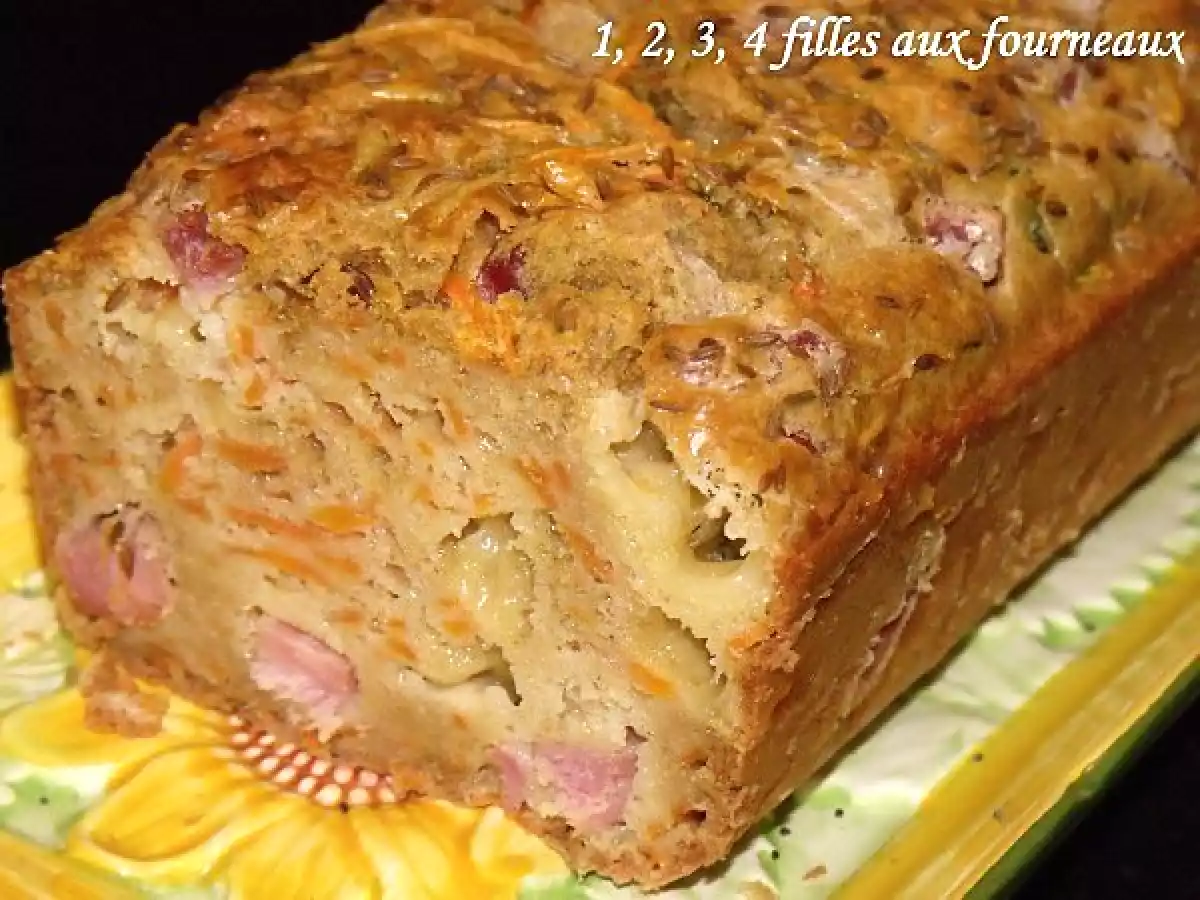 Cake carottes / jambon / cumin