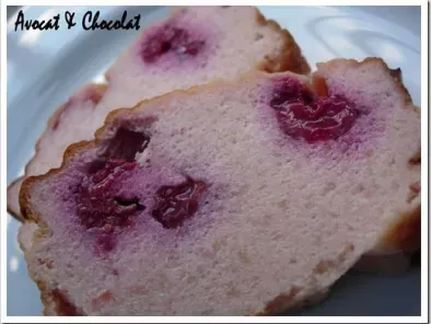 Cake / Cheese cake rose poudré au fromage frais aux biscuits de Reims et aux framboises