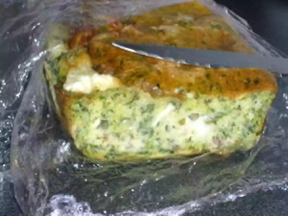 Cake chèvre, épinard et bacon