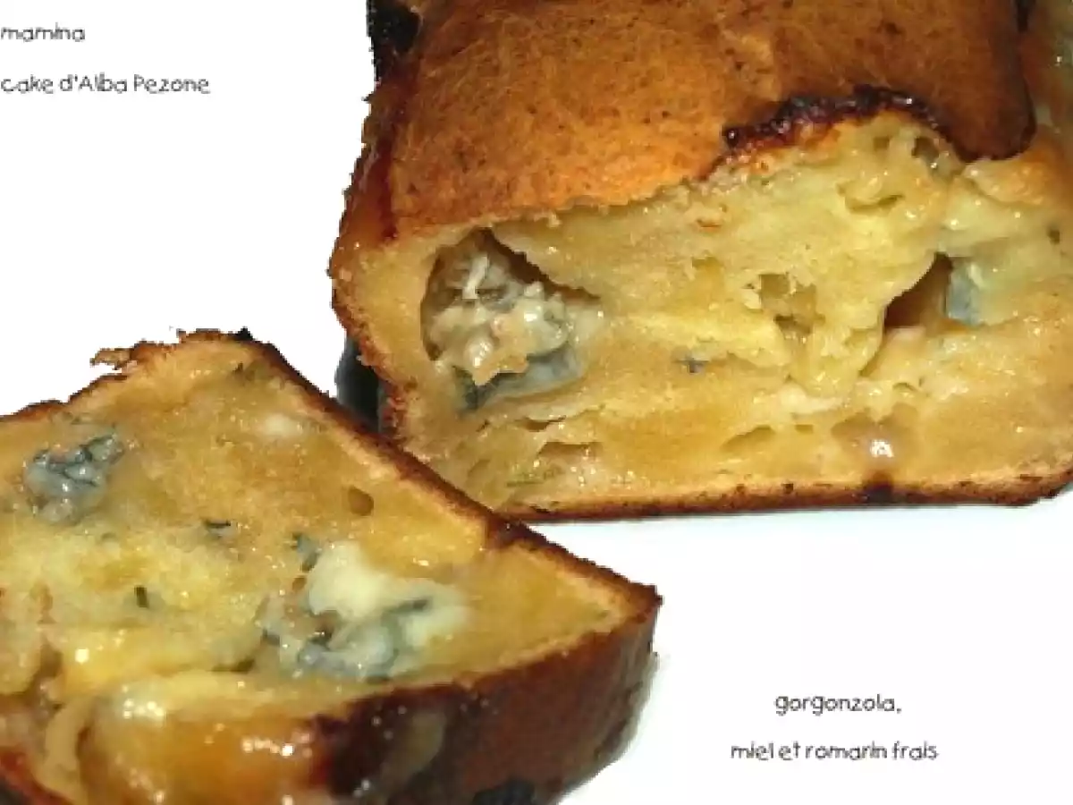 Cake d'Alba Pezone au gorgonzola, miel et romarin, ... - photo 2