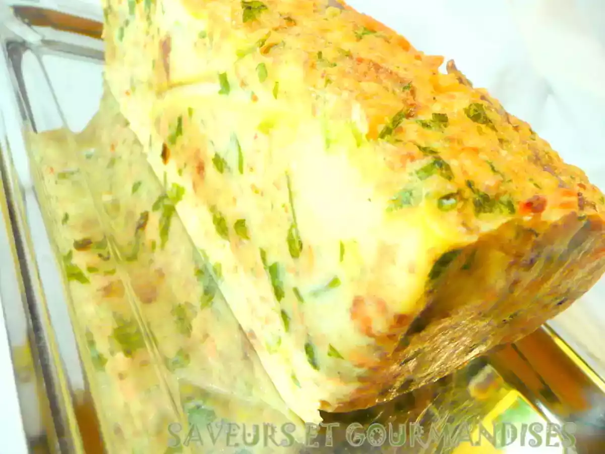 Cake de saumon aux crevettes.