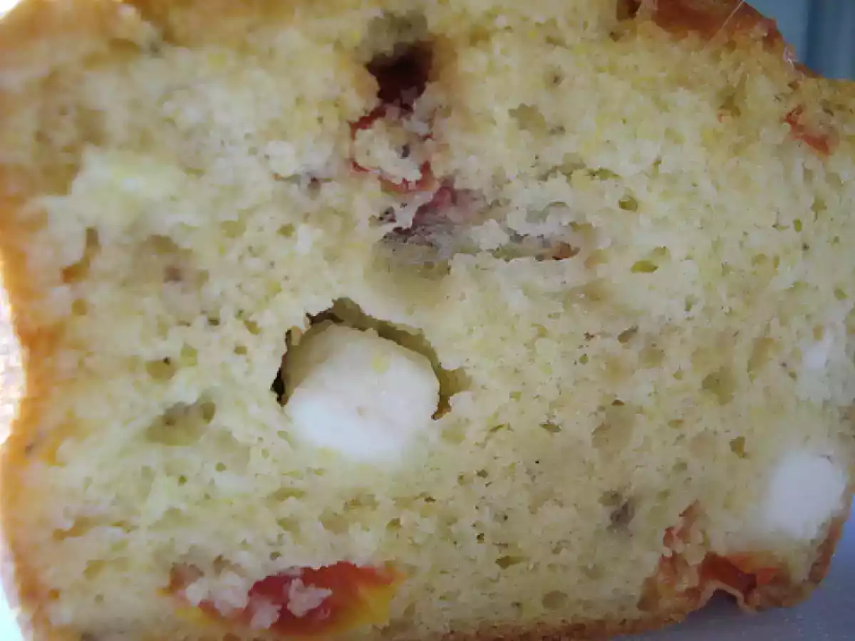Cake feta, tomate confite et coppa
