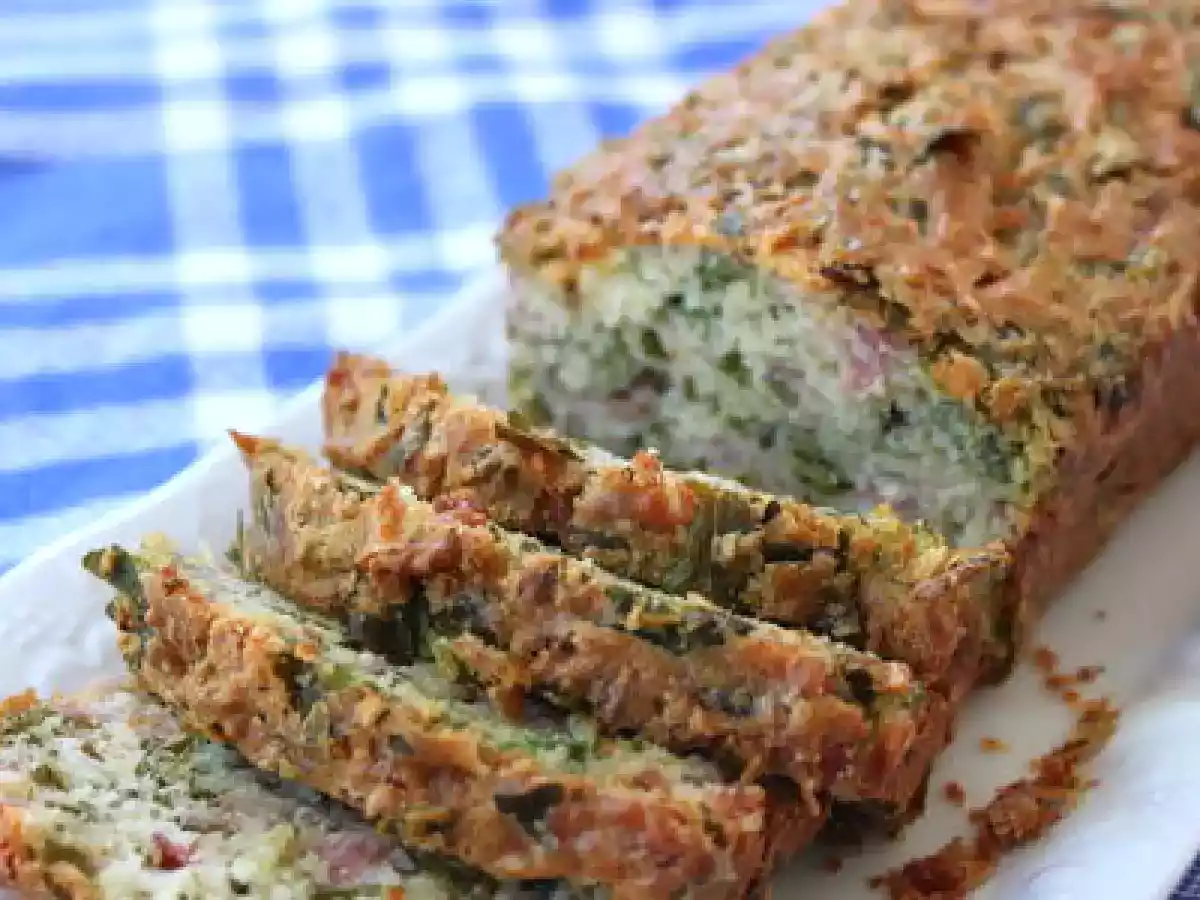 Cake italien pancetta roquette