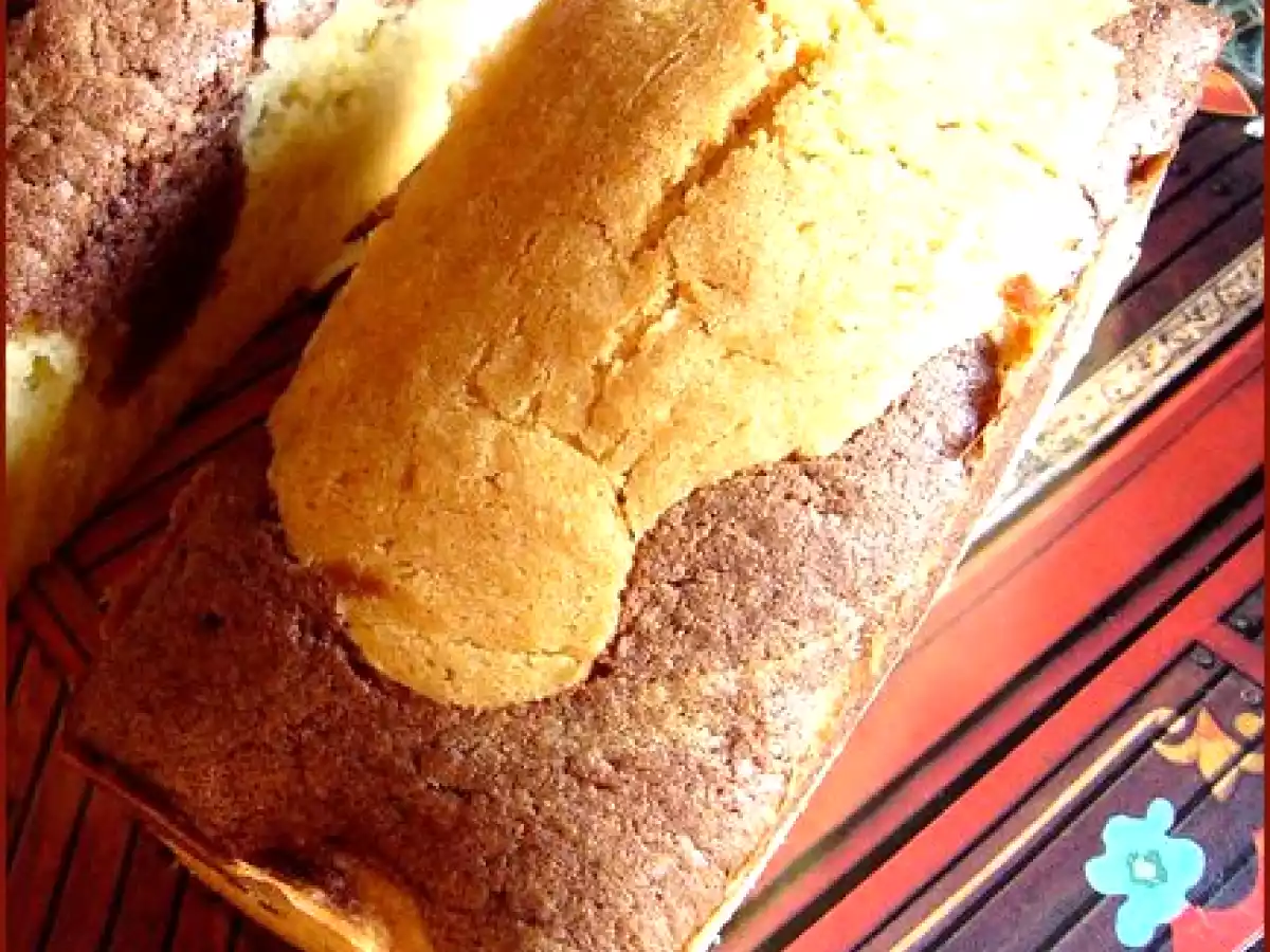 Cake marbré Chocolat et pâte de noisette