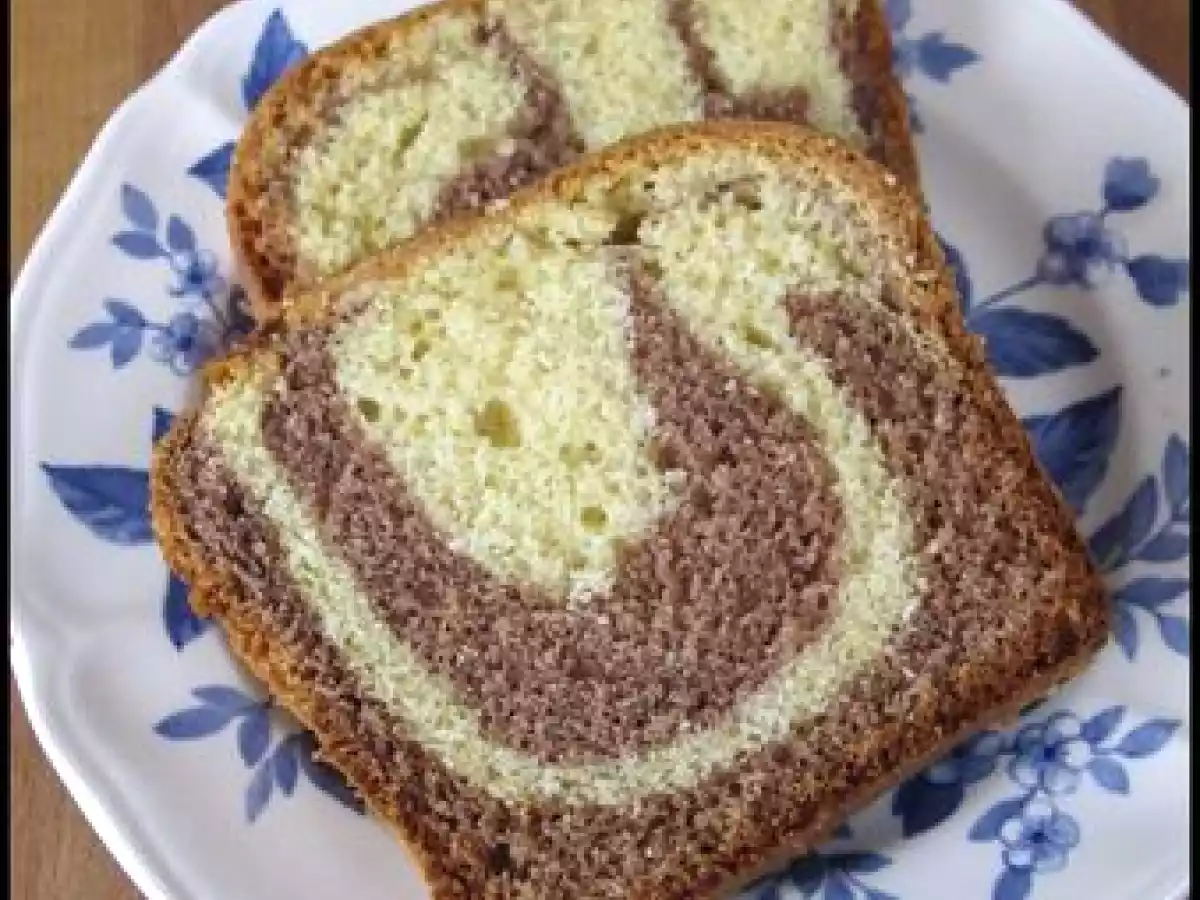 Cake marbré vanille - chocolat