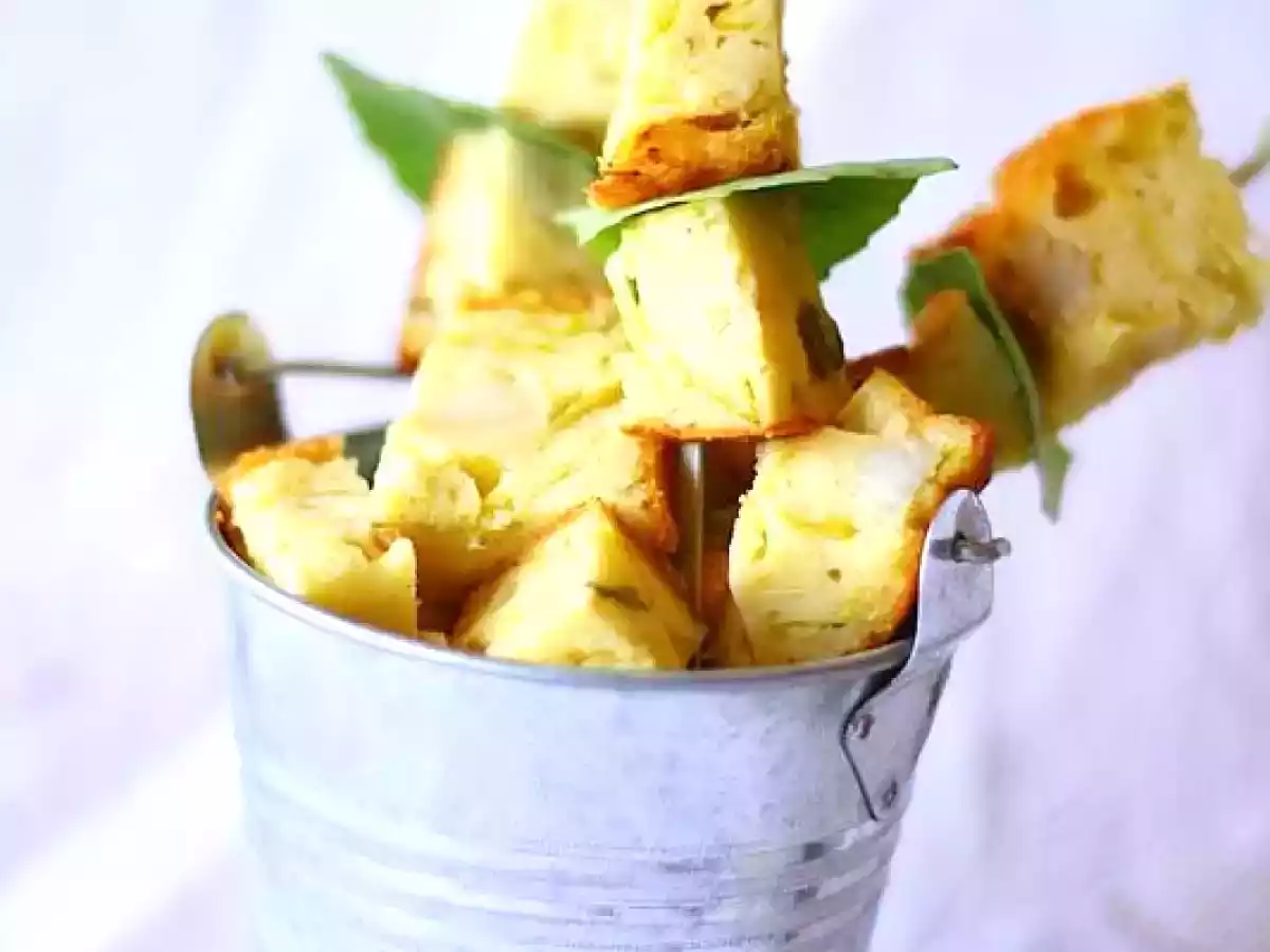 Cake poireaux et noix de st Jacques sans gluten