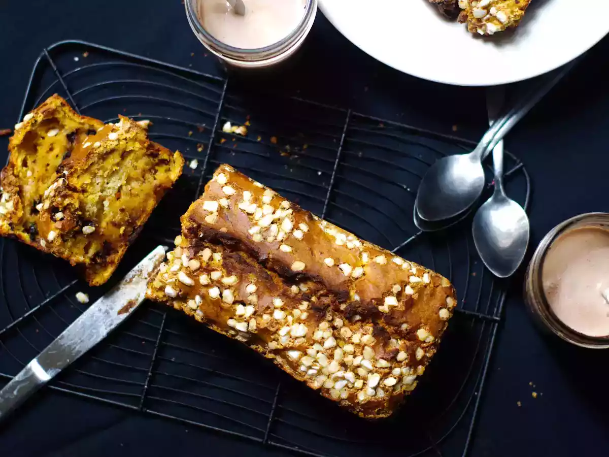 Cake potiron et pépites de chocolat
