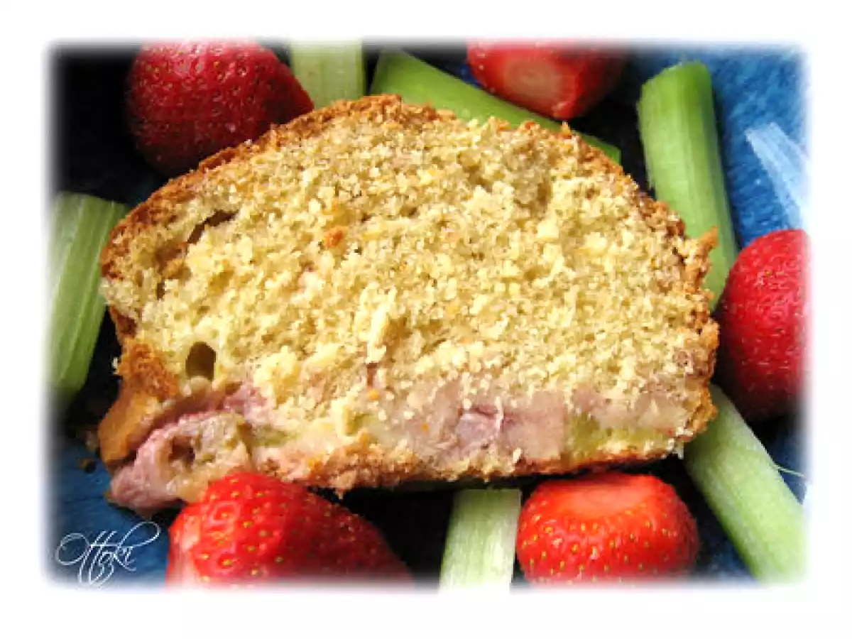 Cake rhubarbe fraise