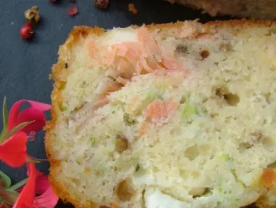 Cake saumon, feta, courgette & baies roses - photo 2