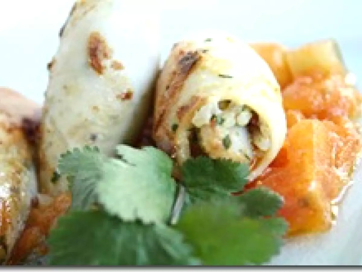 Calamar Farci au Chorizo et Confit de Tomate Courgette - photo 3