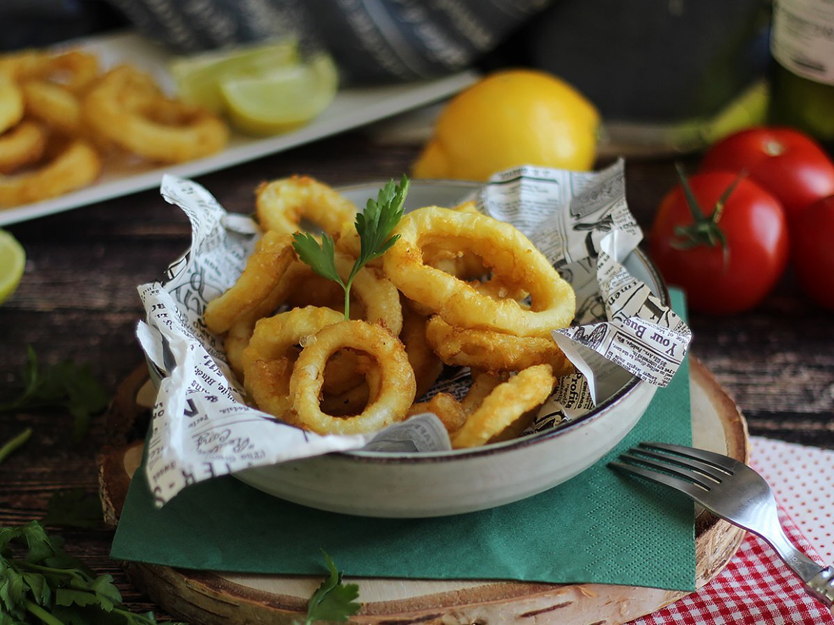 Recette de calamars frits à la romaine facile et rapide