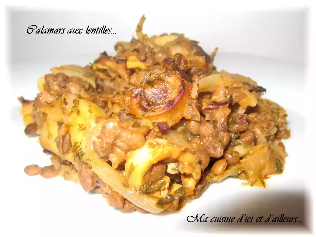 Calamars aux lentilles