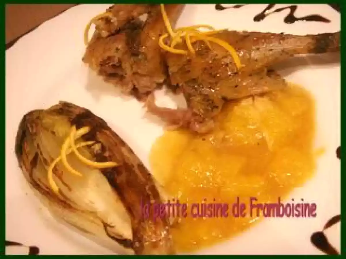 Canard à l'orange et endives braisées