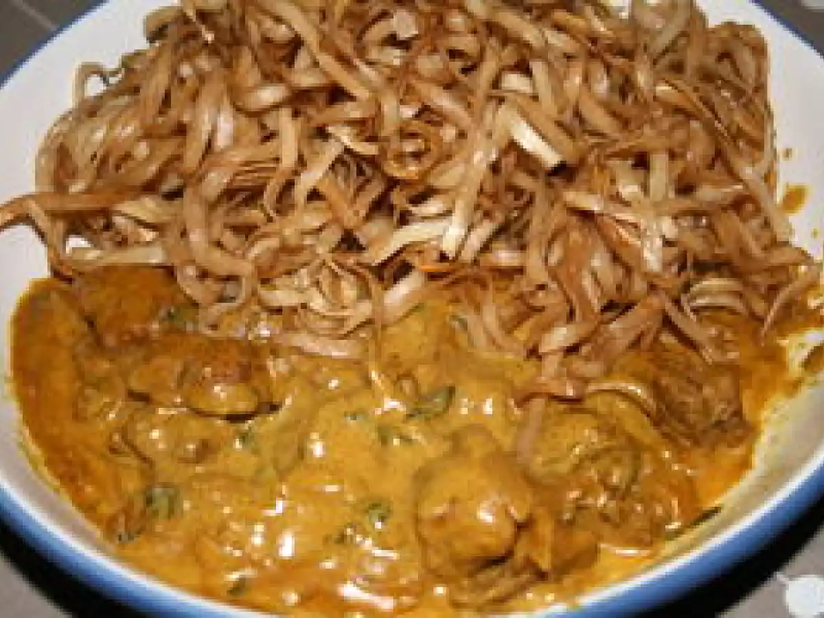 Canard au curry rouge