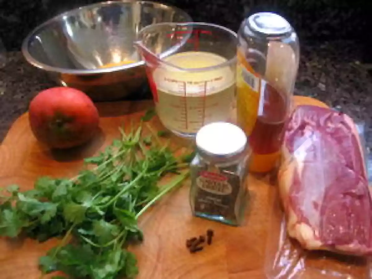 Canard au miel, couscous mangue et coriandre - photo 4