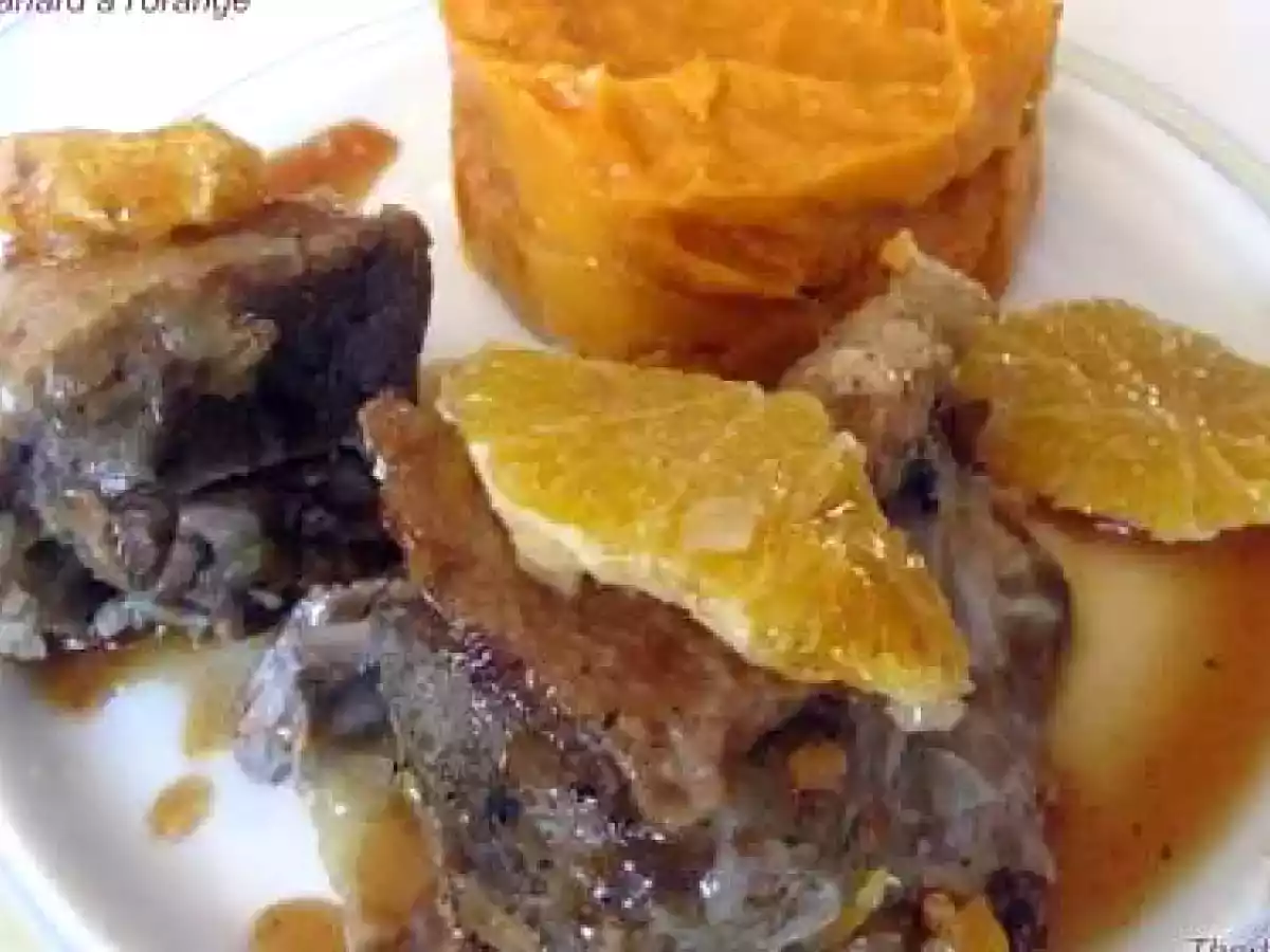 Canard et purée de patates douces à l'orange