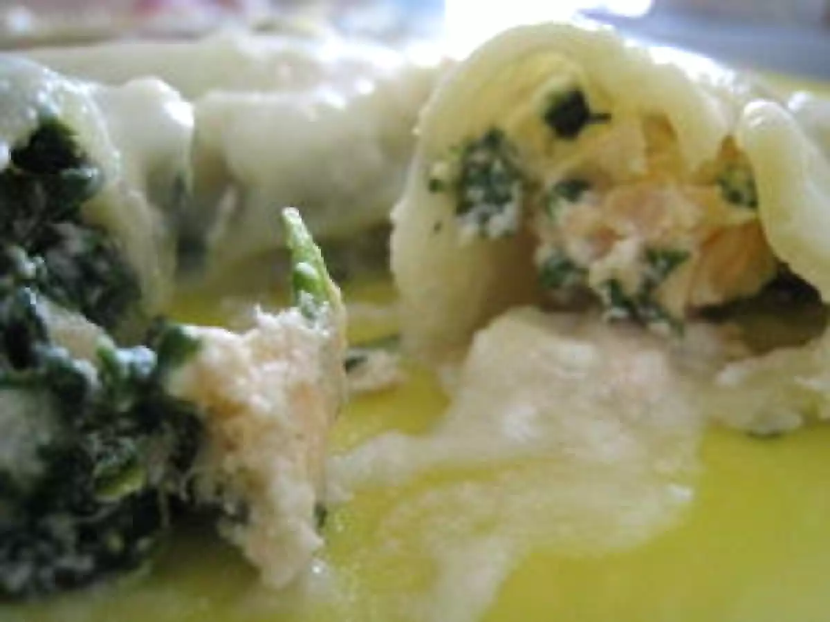 Canelloni saumon, épinard, chèvre